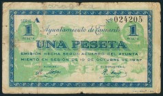 TAMARITE DE LITERA (HUESCA). 10 Céntimos. 10 de Octubre de 1937. Serie A. (González: 4974). RC.