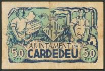 CARDEDEU (BARCELONA). 50 Céntimos. 1 de Junio de 1937. (González: 7386). BC.