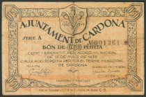 CARDONA (BARCELONA). 50 Céntimos. 17 de Mayo de 1937. (González: 7392). BC.