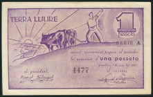 GRANOLLERS (BARCELONA). 1 Peseta. 1 de Junio de 1937. (González: 8112). EBC.