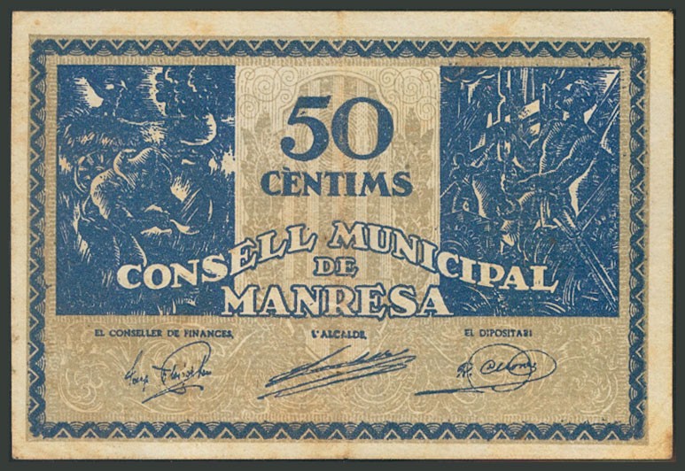 MANRESA (BARCELONA). (1938ca). Serie C. (González: 8494). EBC.