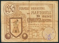 MARTORELL (BARCELONA). 50 Céntimos. 7 de Mayo de 1937. (González: 8578). MBC-.