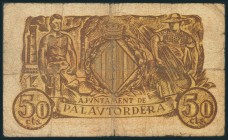 PALAUTORDERA (BARCELONA). 50 Céntimos. (1938ca). (González: 9131). RC.