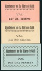 RIERA DE GAIA (TARRAGONA). 25 Céntimos, 50 Céntimos y 1 Peseta. (1938ca). (González: 9639/41). SC.