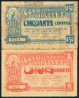 RIPOLLET (BARCELONA). 1 Peseta. 30 de Abril de 1937. (González: 9665/66). RC/MBC+.