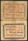 SENTERADA (LERIDA). 50 Céntimos y 1 Peseta. 1937. (González: 9942/43). Muy raros. BC.