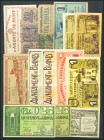 Curioso conjunto de 28 billetes de la Guerra Civil, todos ellos de poblaciones catalanas, alguno repetido y en general buenas conservaciones. A examin...