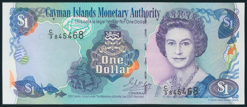 CAYMAN ISLAND. 1 Dollar. 2001. Serie C/3. (Pick: 26b). SC.