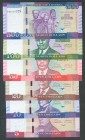 Conjunto de 6 billetes de Liberia de 5 Dólares, 10 Dólares, 20 Dólares, 50 Dólares y 100 Dólares. A EXAMINAR. SC/SC-.