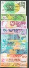 Conjunto de 10 billetes de Papue New Guinea de 2 Kinas, 5 Kinas, 10 Kinas, 20 Kinas y 50 Kinas. A EXAMINAR. SC/SC-.