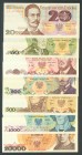 Conjunto de 7 billetes de Polonia de 20 Zlotych, 50 Zlotych, 100 Zlotych, 200 Zlotych, 500 Zlotych y 20000 Zlotych. A EXAMINAR. SC.