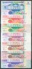 Conjunto de 7 billetes de Suriname de 5 Gulden, 10 Gulden, 25 Gulden, 100 Gulden, 500 Gulden, 1000 Gulden y 2000 Gulden. A EXAMINAR. SC/SC-.