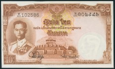 TAILANDIA. 10 Bahts. 1953. (Pick: 76). SC.