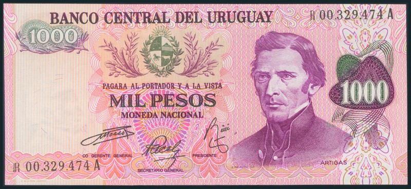 URUGUAY. 1000 Pesos. 1974. Serie R. (Pick: 52). SC.