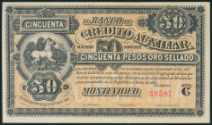 URUGUAY. 50 Pesos. 25 de Octubre de 1887. Serie C. (Pick: 5165r). EBC.