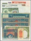 Conjunto de 16 billetes extranjeros de diversos países, en diversas calidades y series, emitidos en diferentes fechas. A EXAMINAR.