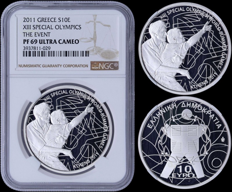 GREECE: 10 Euro (2011) in silver (0,925) commemorating the XIII Special Olympics...