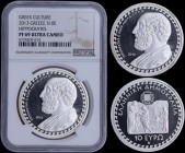 GREECE: 10 Euro (2013) in silver (0,925) commemorating for Greek Culture / Philosopher Hippocrates. Inside slab by NGC "PF 69 ULTRA CAMEO". Accompanie...