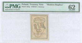 POLAND: 5 Groszy (13.8.1794) with Arms of Poland and Lithuania flanking value at center. Inside holder by PMG "Uncirculated 62 - Previously Mounted". ...