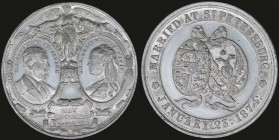 GREAT BRITAIN: Commemorative medal in White metal (1874) for the marriage of Maria Alexandrowna and Alfred, Duke of Edinburg. Obv: Duke of Edinburg an...