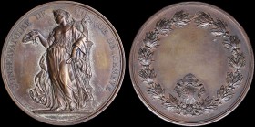 SWITZERLAND: Bronze medal commemorating the Conservatoire de Musique de Geneve. Signed by A. Bovy & Fecit. Diameter: 52mm. Weight: 62gr. Extremely Fin...