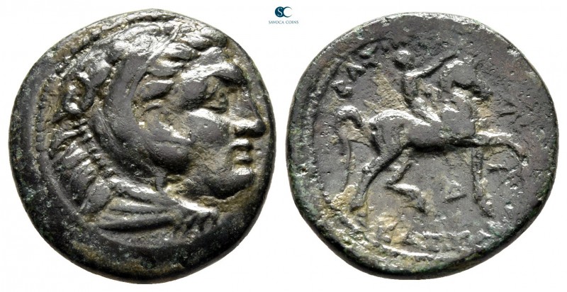 Kings of Macedon. Uncertain mint in Macedon. Kassander 306-297 BC. 
Bronze Æ
...