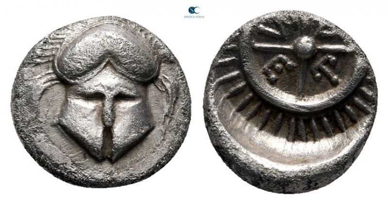 Thrace. Mesembria circa 400 BC. 
Diobol AR

10 mm., 1,15 g.



very fine