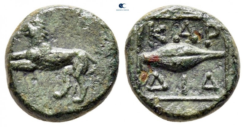 The Thracian Chersonese. Cardia 350-309 BC. 
Bronze Æ

11 mm., 1,95 g.


...