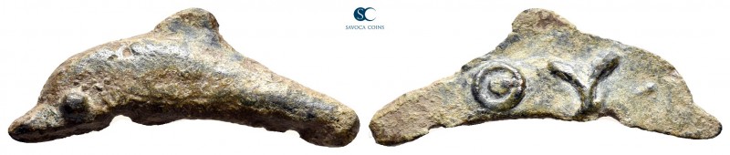 Scythia. Olbia 437-410 BC. 
Cast dolphin Æ

27 mm., 1,74 g.



very fine