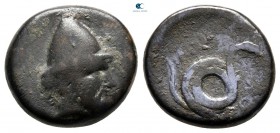 Thessaly. Homolion circa 350 BC. Dichalkon Æ