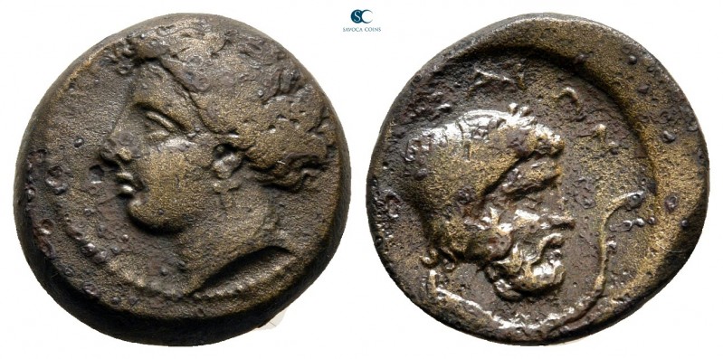 Thessaly. Larissa 370-360 BC. 
Dichalkon Æ

16 mm., 4,78 g.



very fine