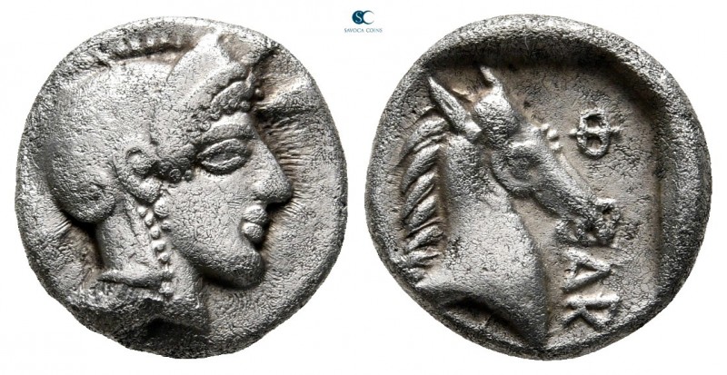 Thessaly. Pharsalos circa 450-400 BC. 
Hemidrachm AR

14 mm., 2,93 g.



...