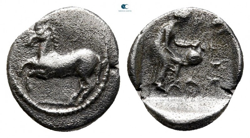 Thessaly. Trikka 420-400 BC. 
Obol AR

11 mm., 0,86 g.



very fine