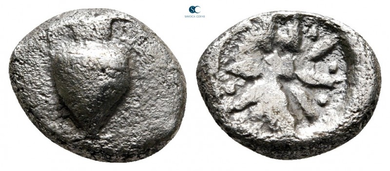 Corcyra. Corcyra 525-500 BC. 
Hemidrachm AR

12 mm., 2,53 g.



nearly ve...