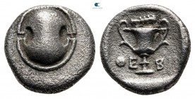 Boeotia. Thebes 425-375 BC. Hemidrachm AR