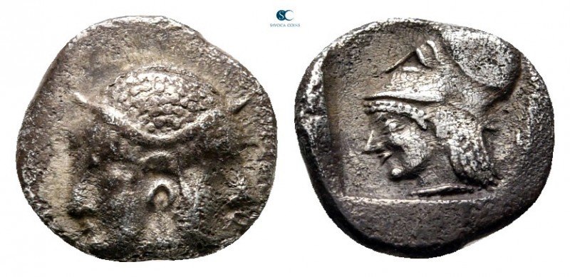 Mysia. Lampsakos circa 500-490 BC. 
Diobol AR

10 mm., 1,15 g.



nearly ...