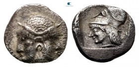 Mysia. Lampsakos circa 500-490 BC. Diobol AR