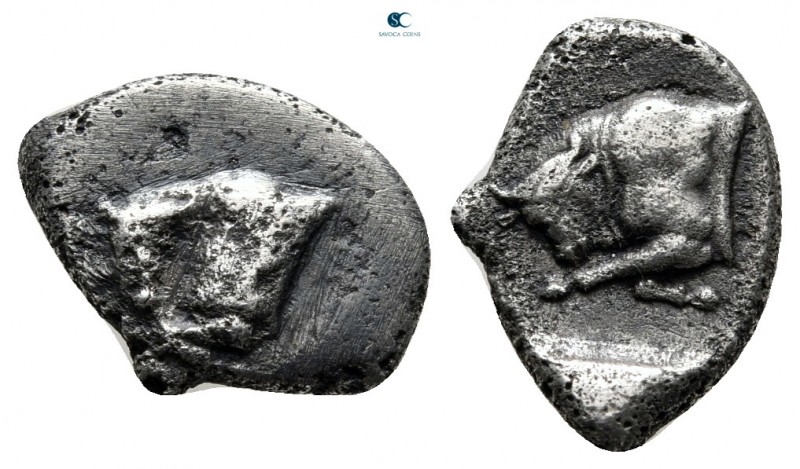 Caria. Uncertain mint circa 480-450 BC. 
Tetrobol AR

14 mm., 1,90 g.



...