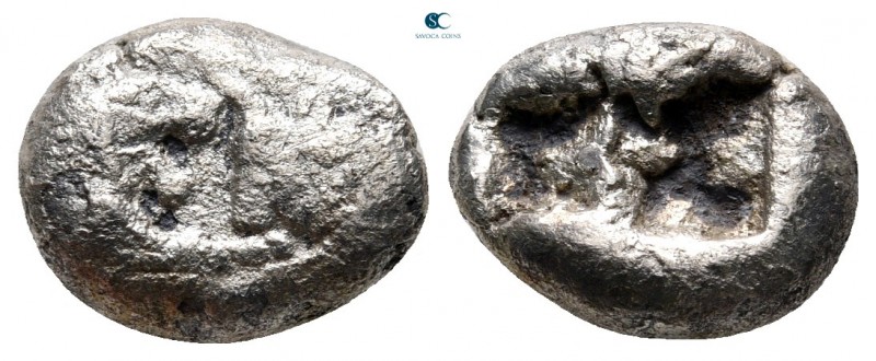 Kings of Lydia. Sardeis. Kroisos 564-539 BC. 
1/3 Stater AR

13 mm., 3,30 g....