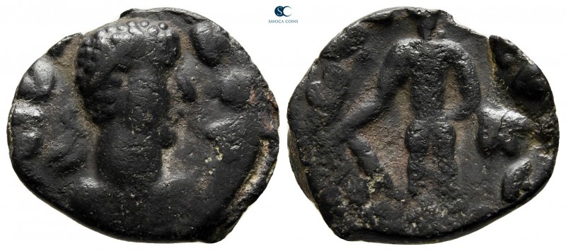 Kushan Empire. Kujula Kadphises AD 50-90. 
Drachm Æ

19 mm., 2,91 g.



v...