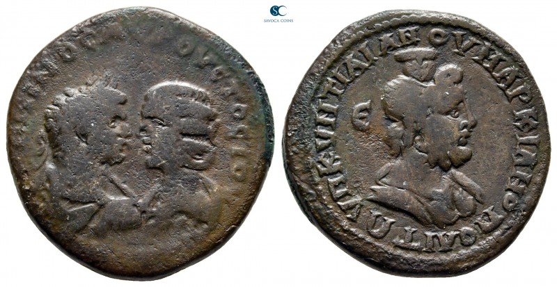 Moesia Inferior. Marcianopolis. Caracalla and Julia Domna AD 198-217. 
Bronze Æ...