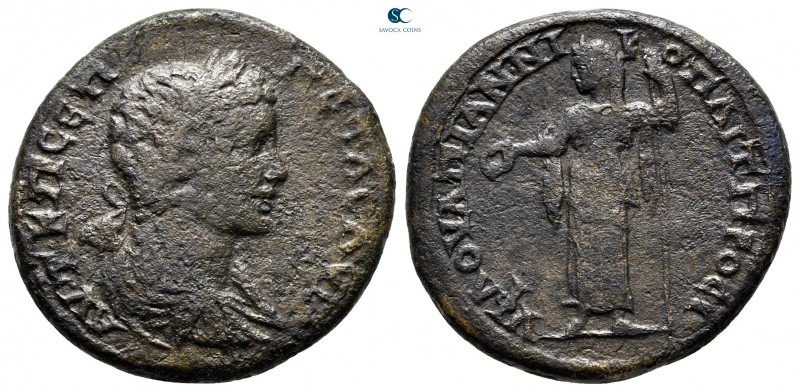 Moesia Inferior. Nikopolis ad Istrum. Geta AD 198-211. 
Bronze Æ

28 mm., 11,...