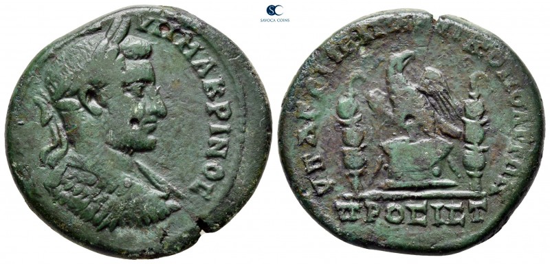 Moesia Inferior. Nikopolis ad Istrum. Macrinus AD 217-218. 
Bronze Æ

27 mm.,...