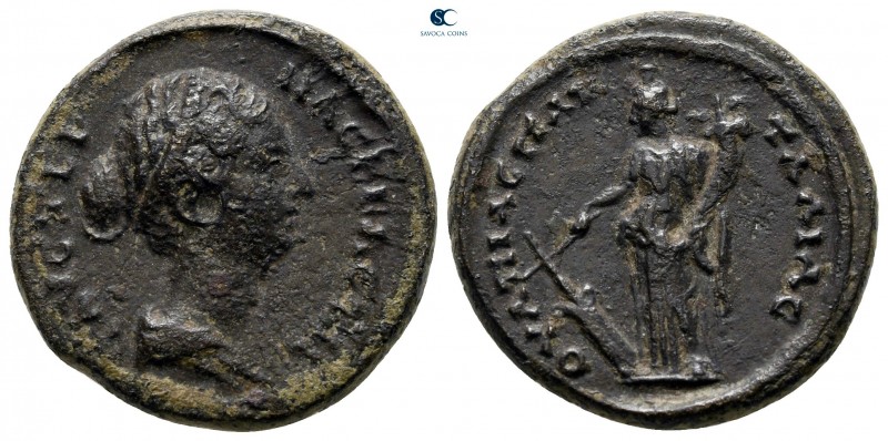 Thrace. Pautalia. Faustina II AD 147-175. 
Bronze Æ

21 mm., 6,28 g.



v...