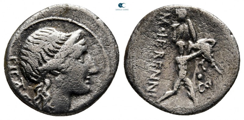 M. Herennius. 108-107 BC. Rome
Denarius AR

17 mm., 3,64 g.



very fine