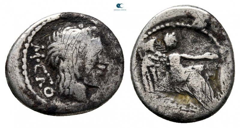 M. Porcius Cato 89 BC. Rome
Quinarius AR

13 mm., 1,96 g.



fine