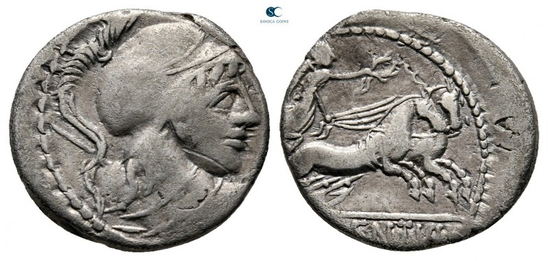 Cn. Cornelius Lentulus Clodianus 88 BC. Rome
Denarius AR

16 mm., 3,06 g.

...