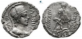 Mn. Aquillius Mn.f. Mn.n 65 BC. Rome. Serrate Denarius AR