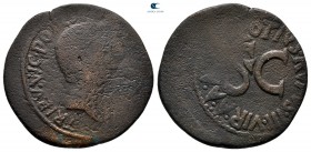 Augustus 27 BC-AD 14. C. Plotius Rufus, moneyer. Rome. As Æ