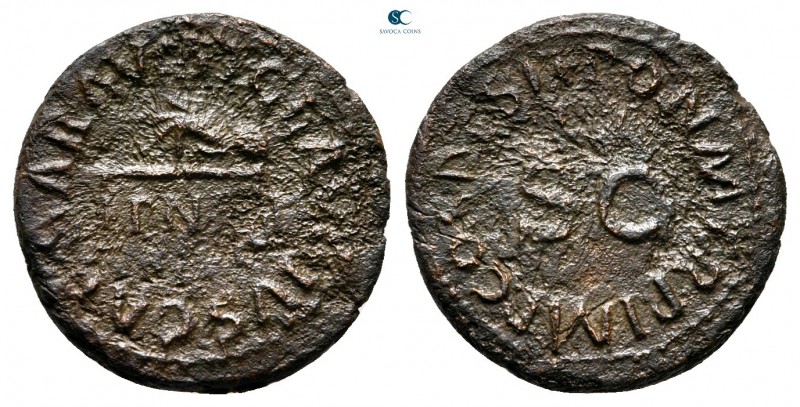 Claudius AD 41-54. Rome
Quadrans Æ

18 mm., 2,68 g.



nearly very fine